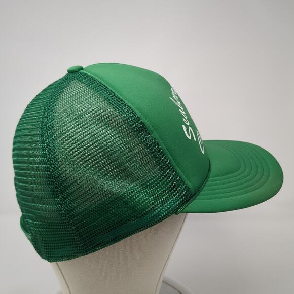 Seaberry Depaoli Construction Snapback Trucker Cap Green OS Adjustable Mesh Back - Picture 5 of 9